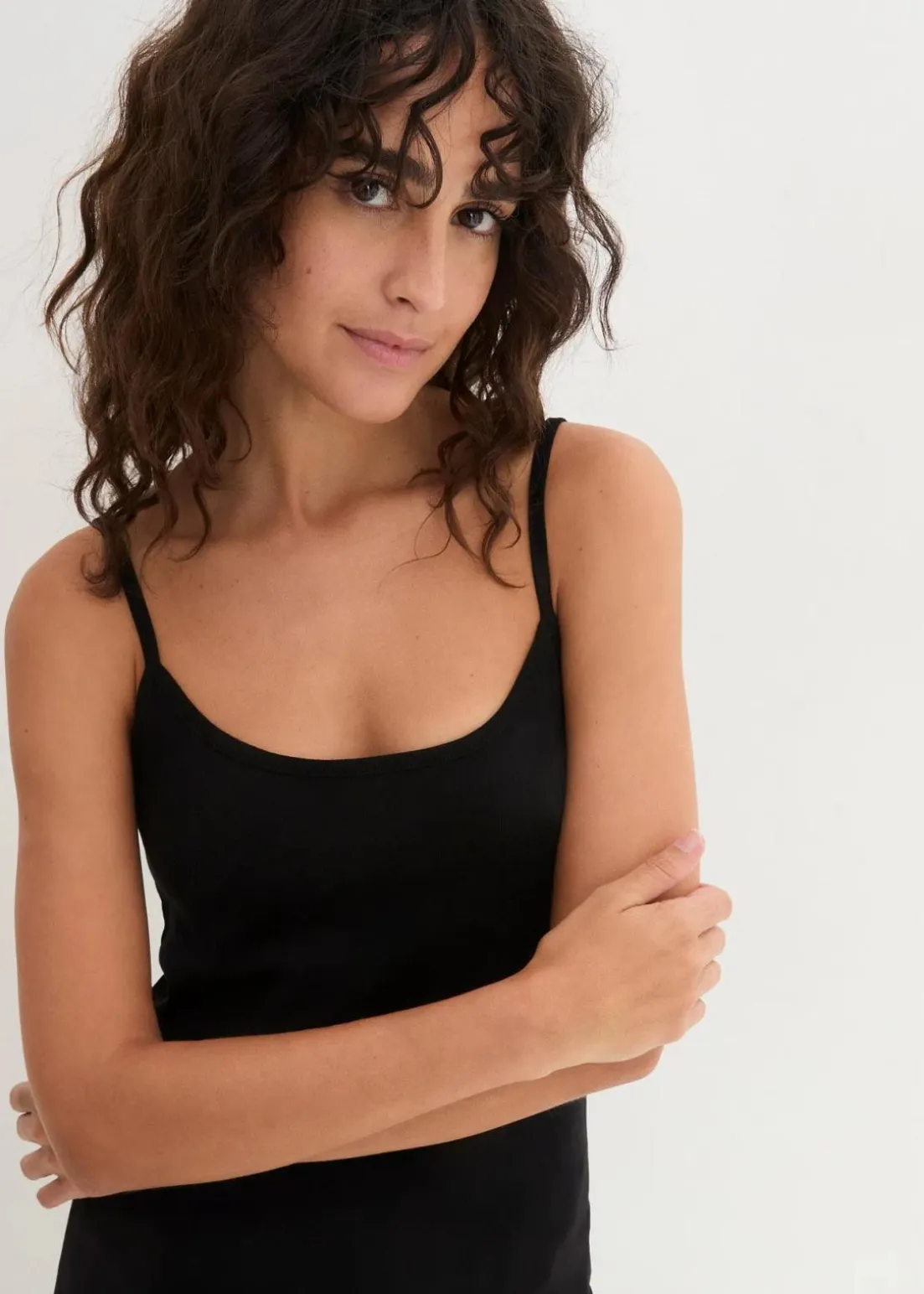 Spaghettiträger-Top aus reiner Baumwolle (3er Pack)