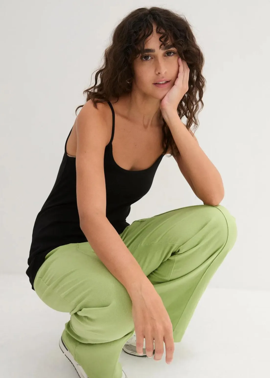 Spaghettiträger-Top aus reiner Baumwolle (3er Pack)