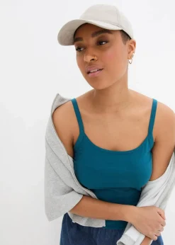 Spaghettiträger-Top aus reiner Bio Baumwolle, (2er-Pack)