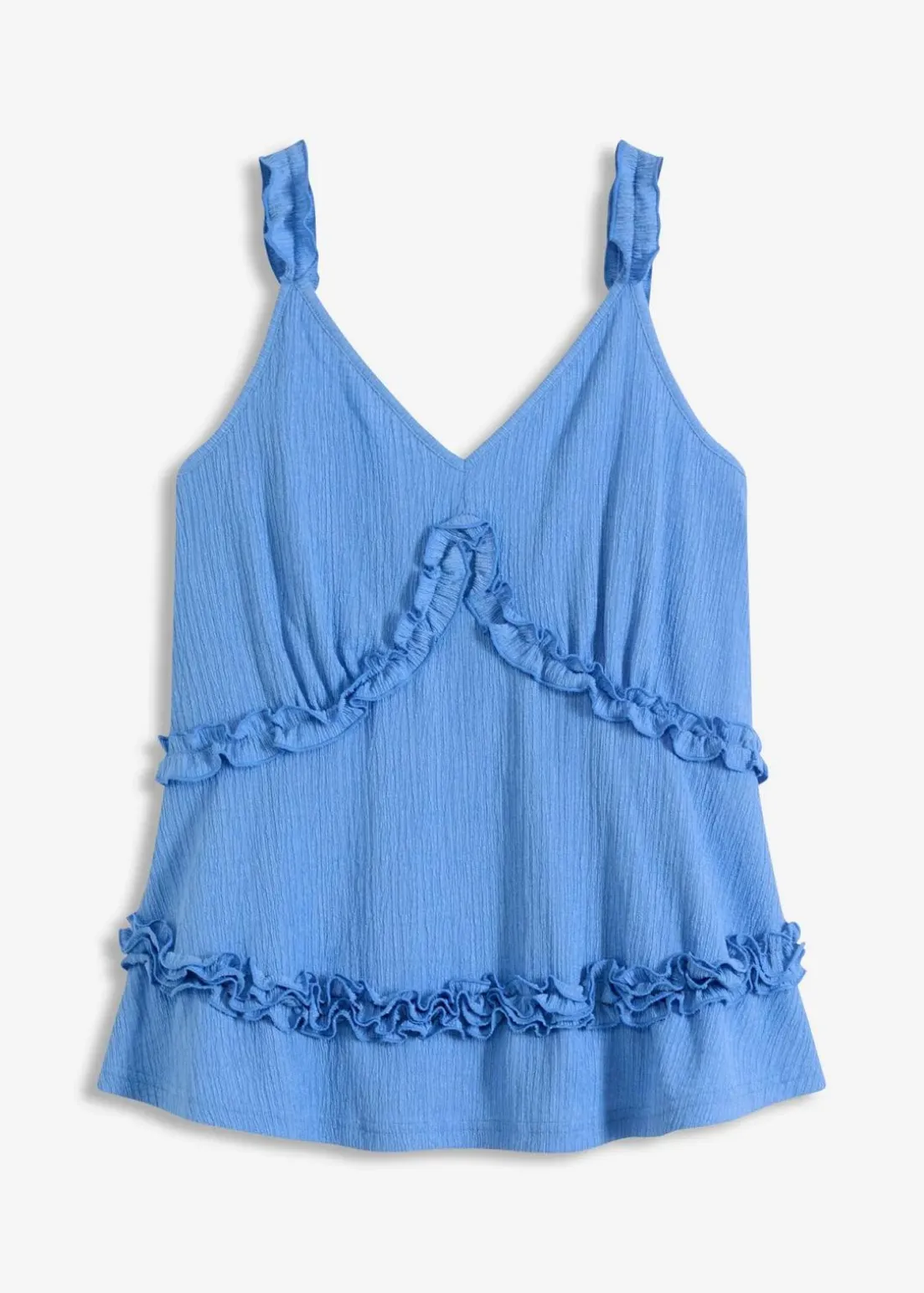 Spaghettiträger-Top mit Rüschen