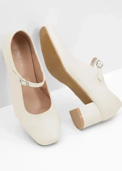 Spangenpumps mit Blockabsatz