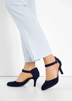 Spangenpumps mit schmalem Absatz