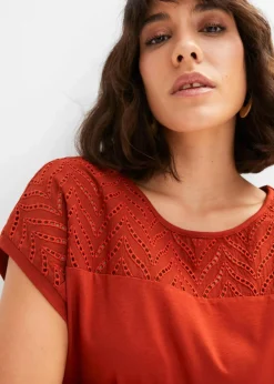 Spitzenshirt aus softer Viskose