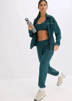 Sport-BH mit leichtem Halt aus geripptem Material