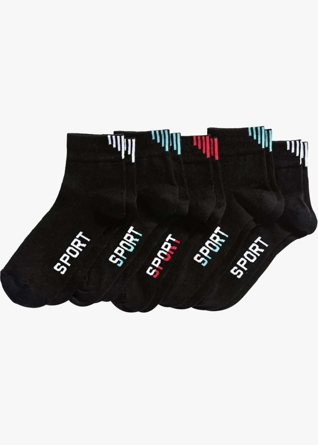 Sportsocken mit Bio-Baumwolle (5 Paar)