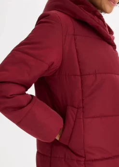 Steppjacke mit Fellimitatbesatz