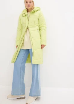 Steppmantel mit Teddyfutter in der Kapuze