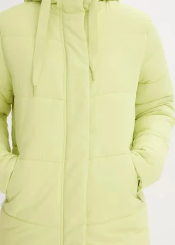 Steppmantel mit Teddyfutter in der Kapuze