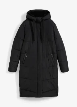 Steppmantel mit Teddyfutter in der Kapuze