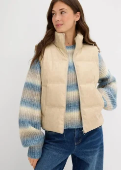 Steppweste aus Lederimitat