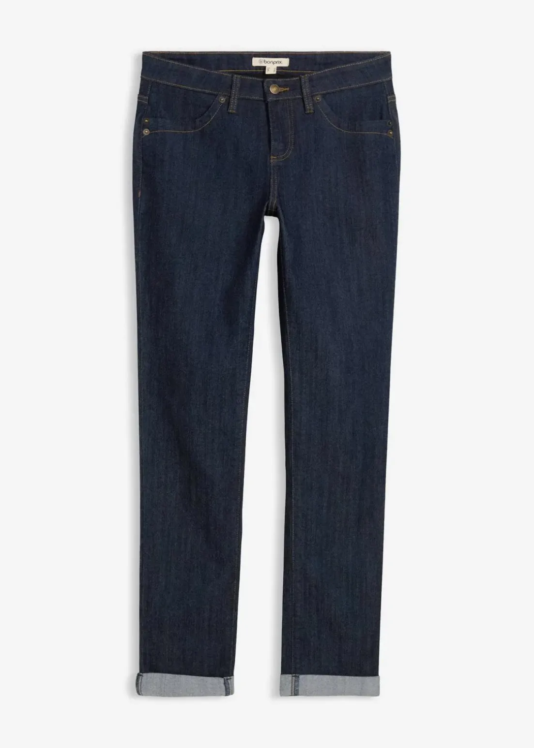 Straight Jeans Mid Waist, Stretch