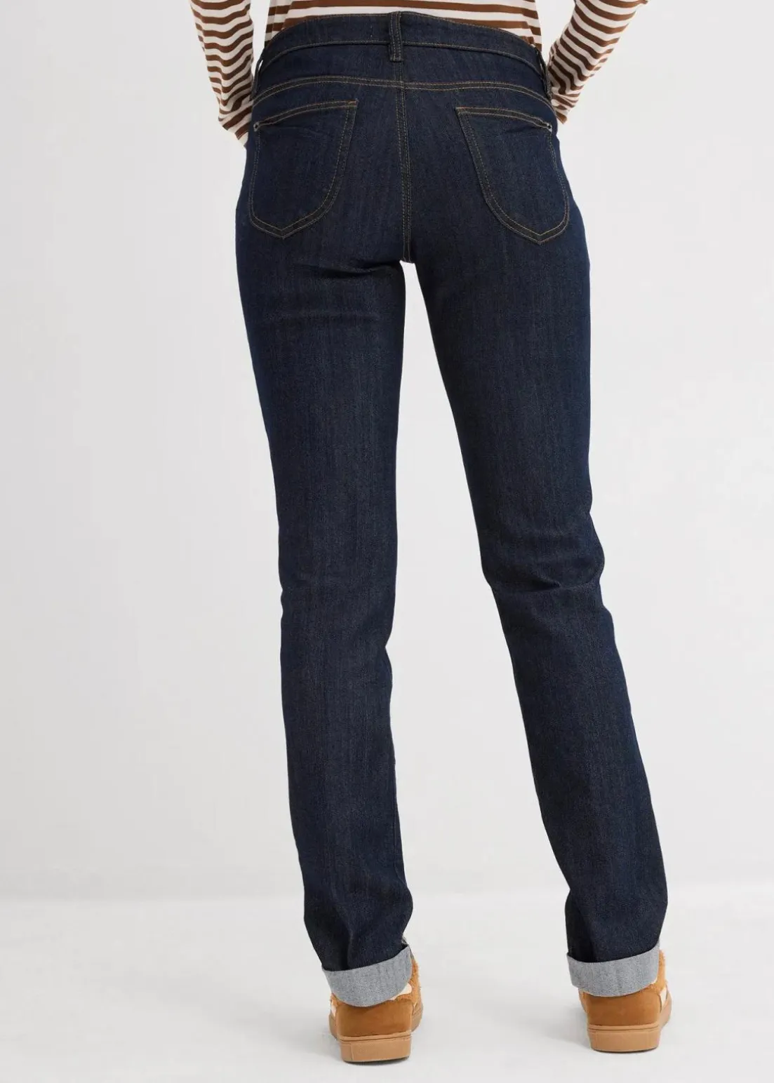 Straight Jeans Mid Waist, Stretch