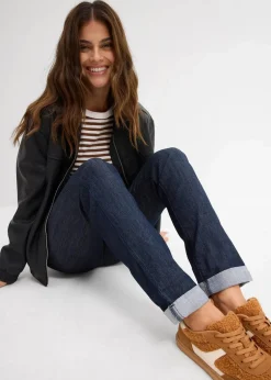 Straight Jeans Mid Waist, Stretch