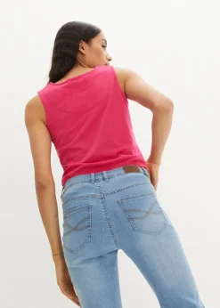 Straight Jeans Mid Waist, Stretch