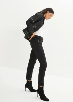 Straight Jeans Mid Waist, Stretch