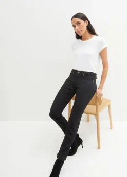 Straight Jeans Mid Waist, Stretch