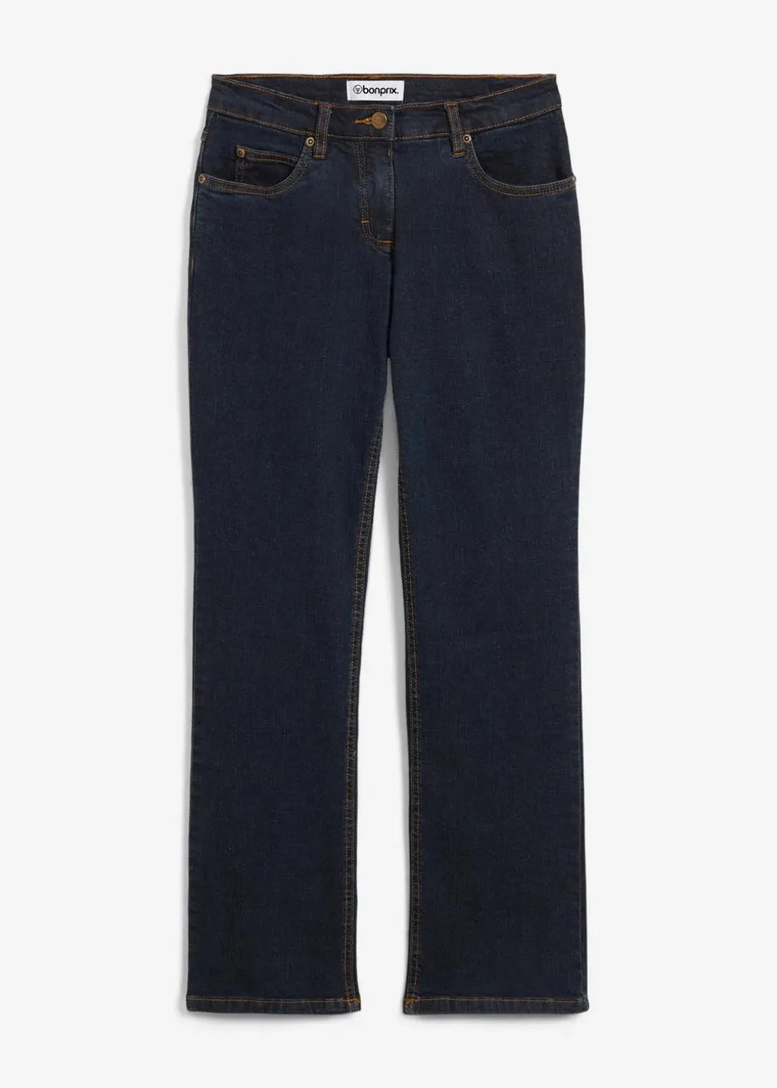 Straight Jeans Mid Waist, Stretch