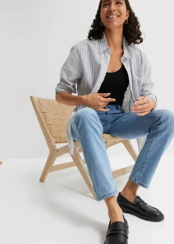 Straight Jeans Mid Waist, Stretch