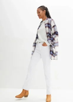 Straight Jeans Mid Waist, Stretch