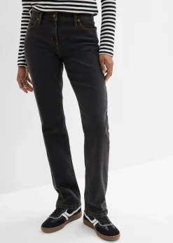 Straight Jeans Mid Waist, Stretch