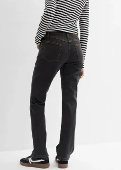 Straight Jeans Mid Waist, Stretch