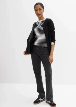 Straight Jeans Mid Waist, Stretch