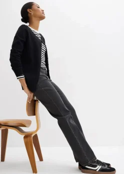 Straight Jeans Mid Waist, Stretch