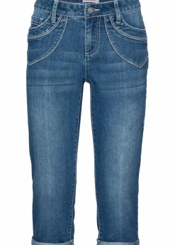 Straight Jeans Mid Waist, cropped