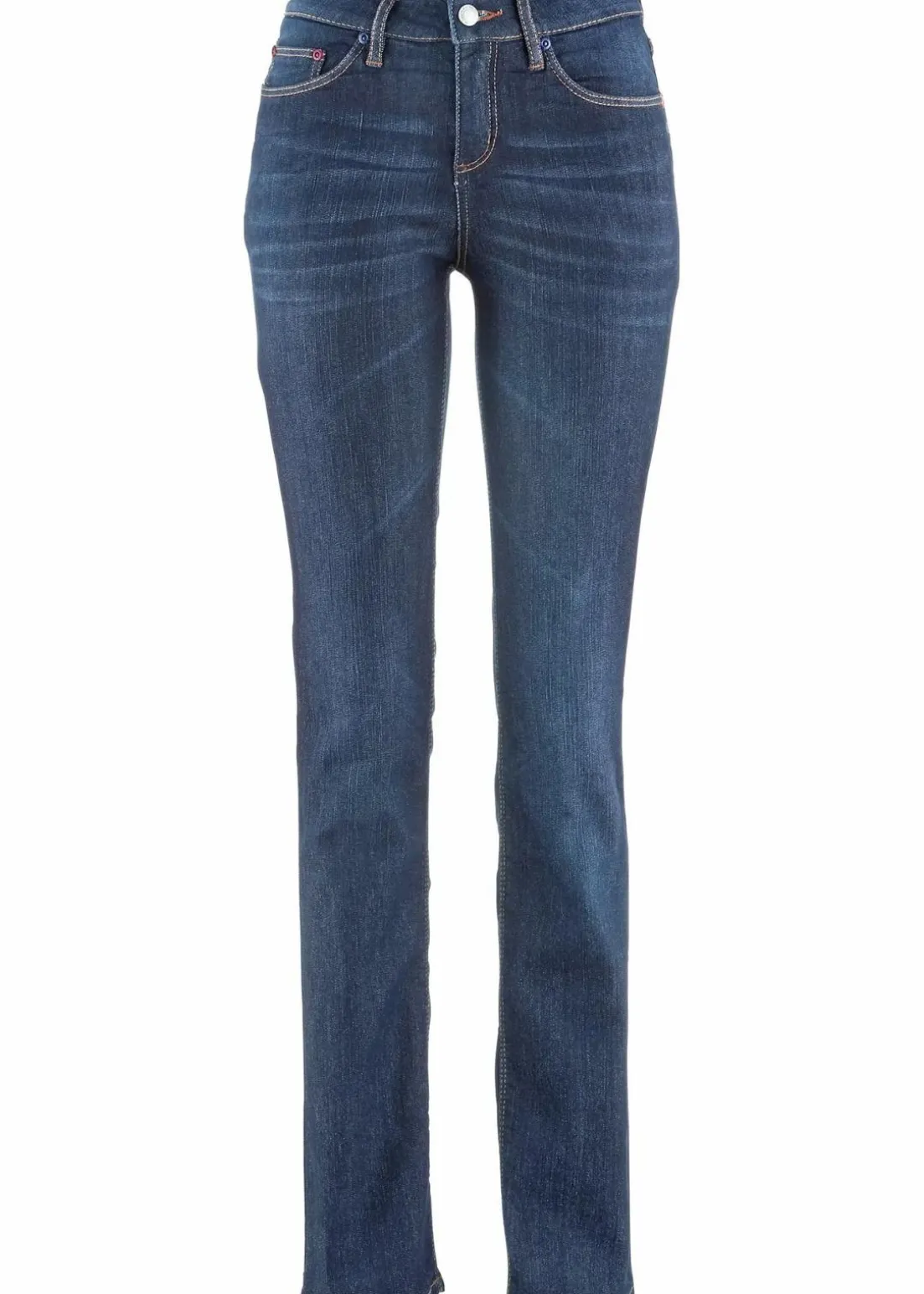 Straight Jeans Mid Waist, Stretch