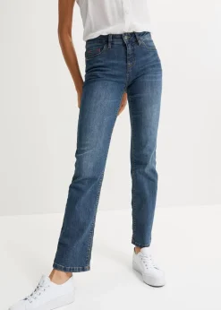 Straight Jeans Mid Waist, Stretch