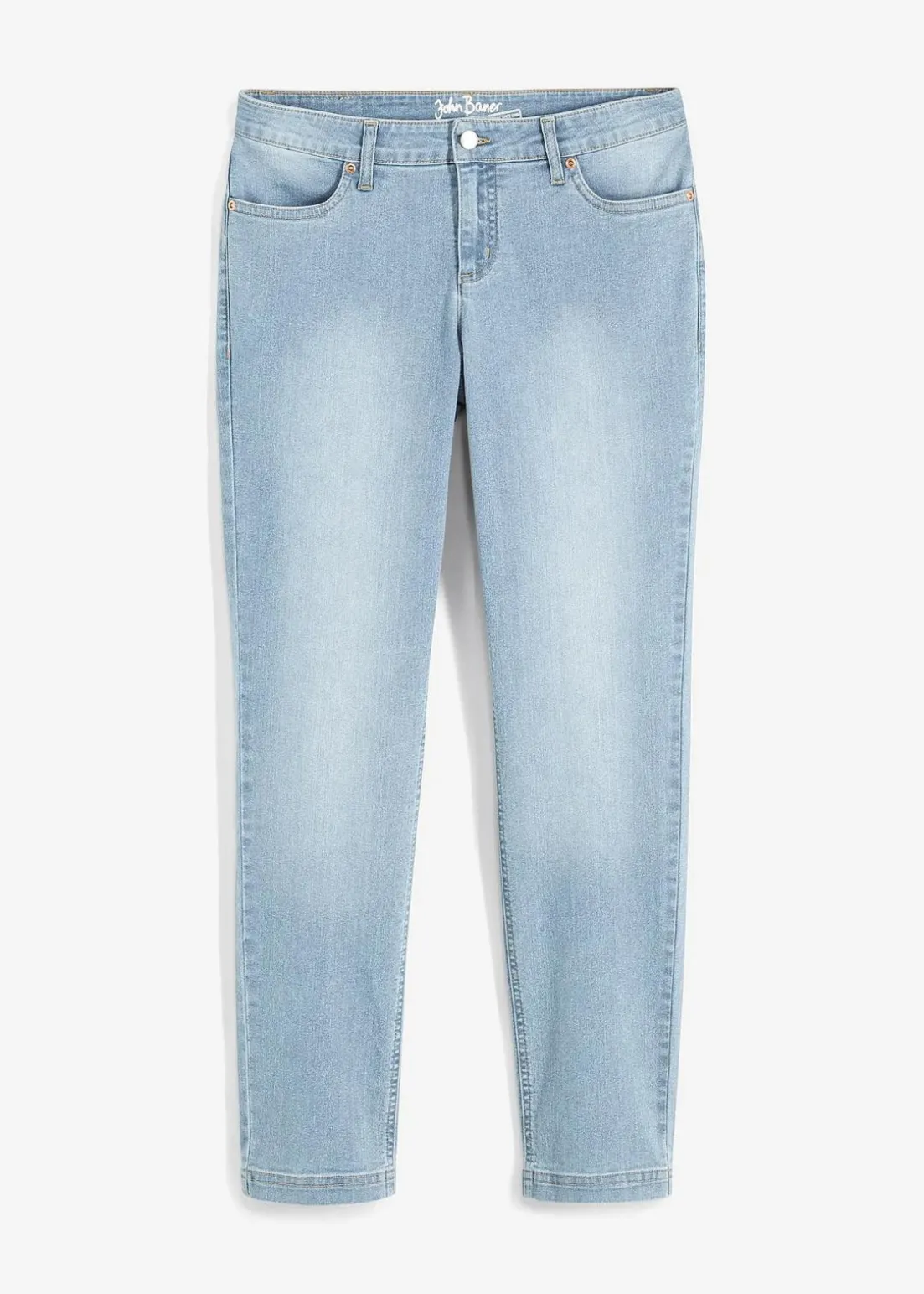 Straight Jeans Mid Waist, Stretch