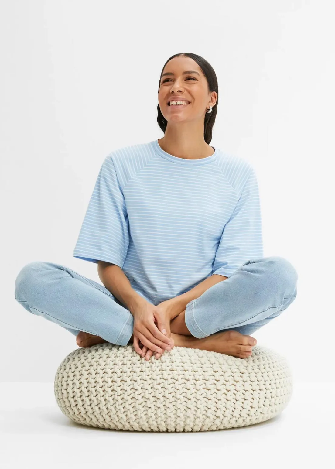 Straight Jeans Mid Waist, Stretch