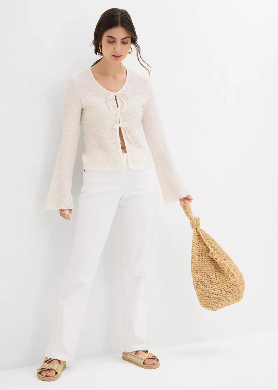 Straight Jeans Mid Waist, Stretch