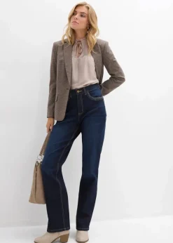 Straight-Jeans High Waist mit Taschendetails