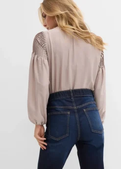 Straight-Jeans High Waist mit Taschendetails