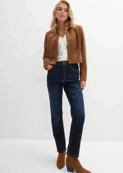 Straight-Jeans High Waist cropped