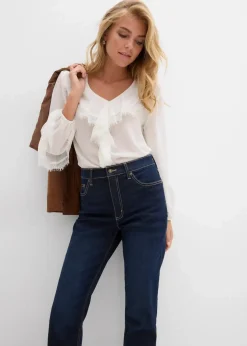 Straight-Jeans High Waist cropped