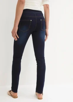 Straight-Jeans Mid Waist, Super Stretch mit Bequembund