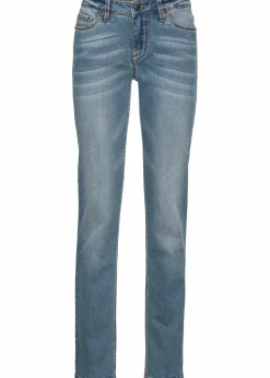 Straight-Jeans Mid Waist, Stretch