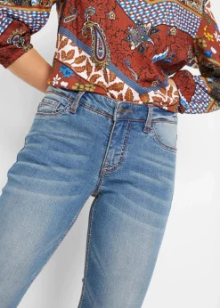 Straight-Jeans Mid Waist, Stretch