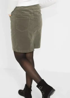 Stretch Baumwoll-Cordrock mit Bequembund