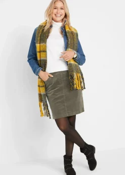 Stretch Baumwoll-Cordrock mit Bequembund