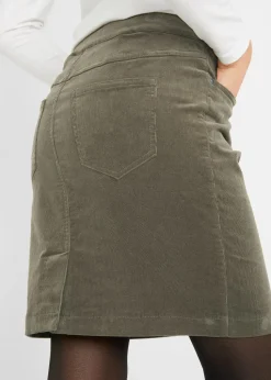 Stretch Baumwoll-Cordrock mit Bequembund