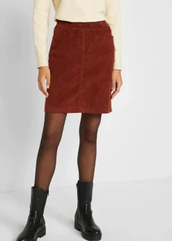 Stretch Baumwoll-Cordrock mit Bequembund