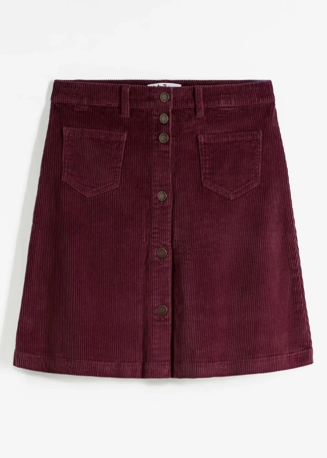 Stretch-Cordrock mit Knopfleiste