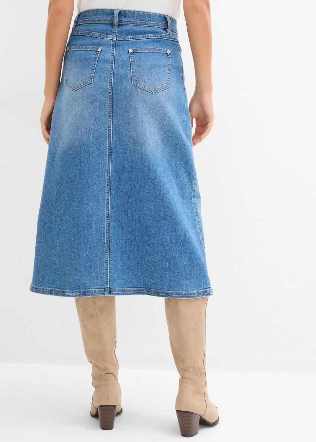 Stretch-Jeansrock, High Waist