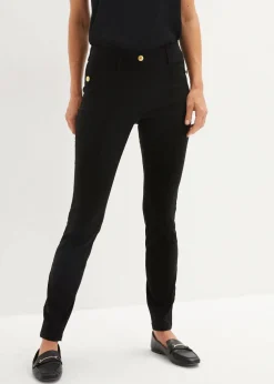 Stretch-Schlupfhose aus fließendem Viskose-Mix