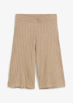 Strick-Bermuda mit hohem Bund aus Viskose-Mix