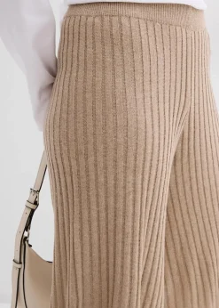 Strick-Bermuda mit hohem Bund aus Viskose-Mix