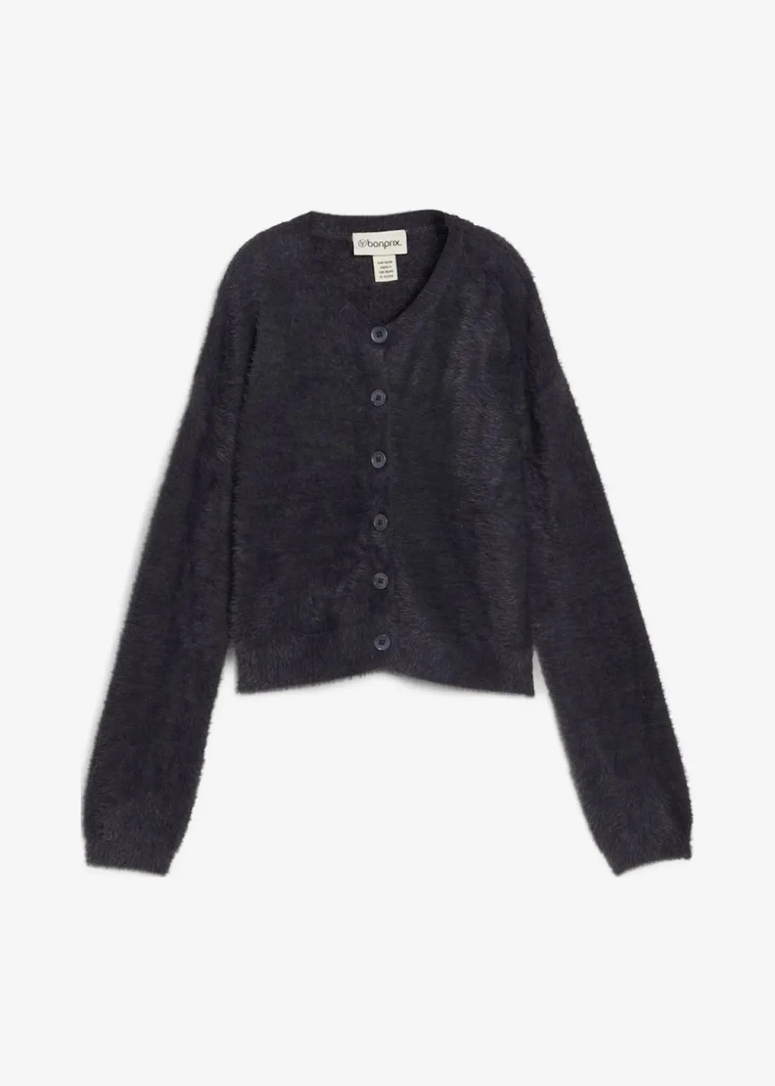 Strickjacke aus Federgarn-Viskose-Mix